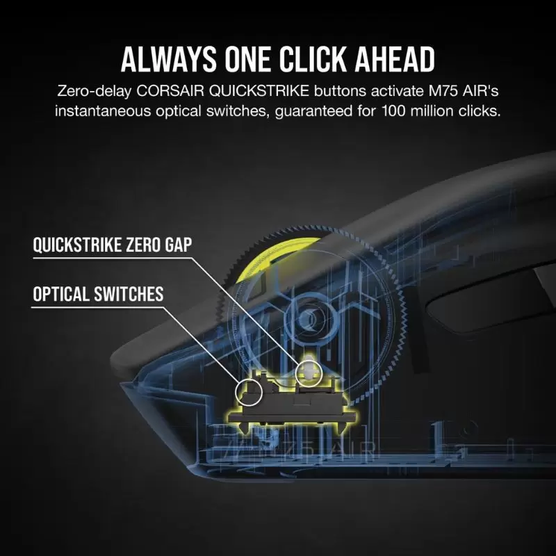 Mouse Gamer Corsair M75 Air: Ligero, Inalámbrico y Preciso