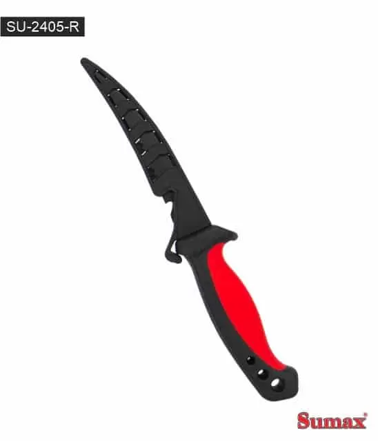 CUCHILLO FILETEADOR SUMAX SU-2405 - ROJO - PESCA