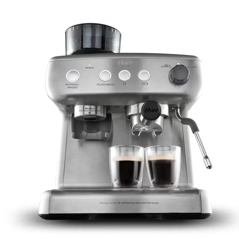 Cafetera Espresso Oster Perfect Brew con Molino Integrado 15 Bar