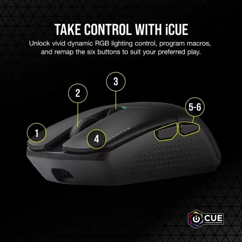 Mouse Gamer Corsair Katar Elite Wireless - Ligero y Preciso