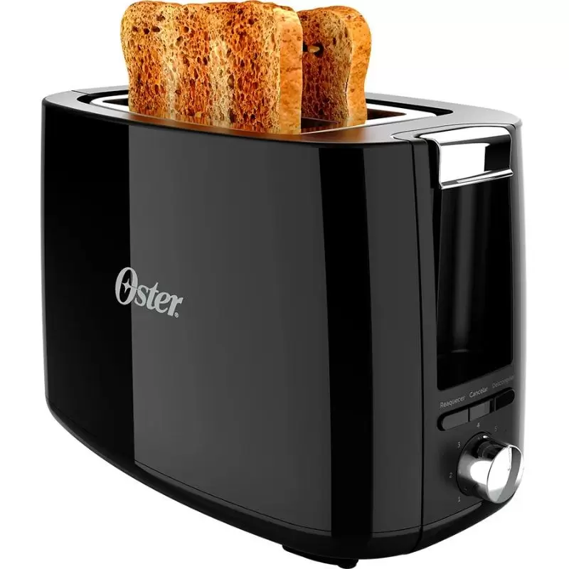 Tostadora Oster Black Simple Life: Compacta y funcional para tu cocina.