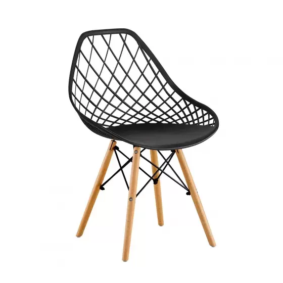 Silla Level KAILA 1118B color negro - Diseño Moderno Elegante