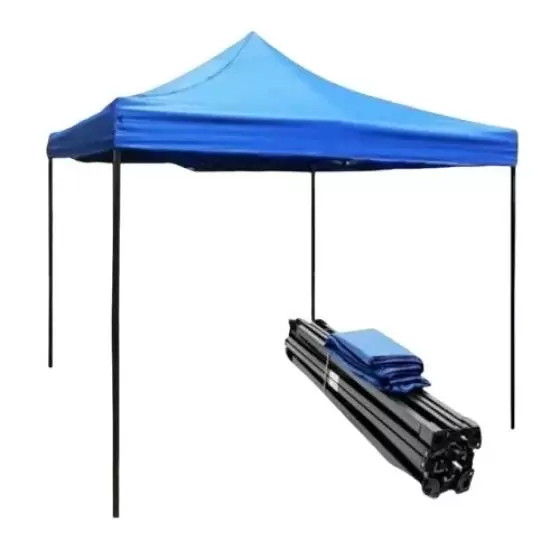 Toldo plegable 3x3 Level azul - Ideal para eventos y camping