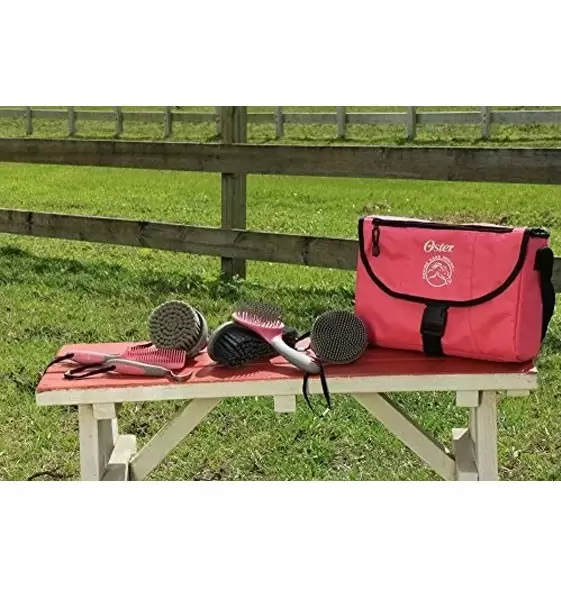 Kit de Aseo Rosa para Caballos - 7 Piezas Oster