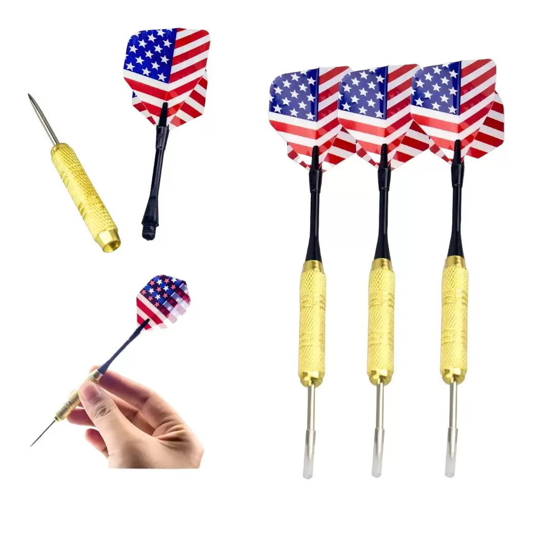 Juego de dardos con diseño patriótico, ideal para competencias familiares