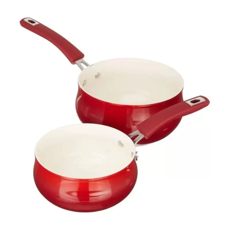 Set de Ollas Oster 5 Piezas Cerámica Rojo, Moderno y Funcional