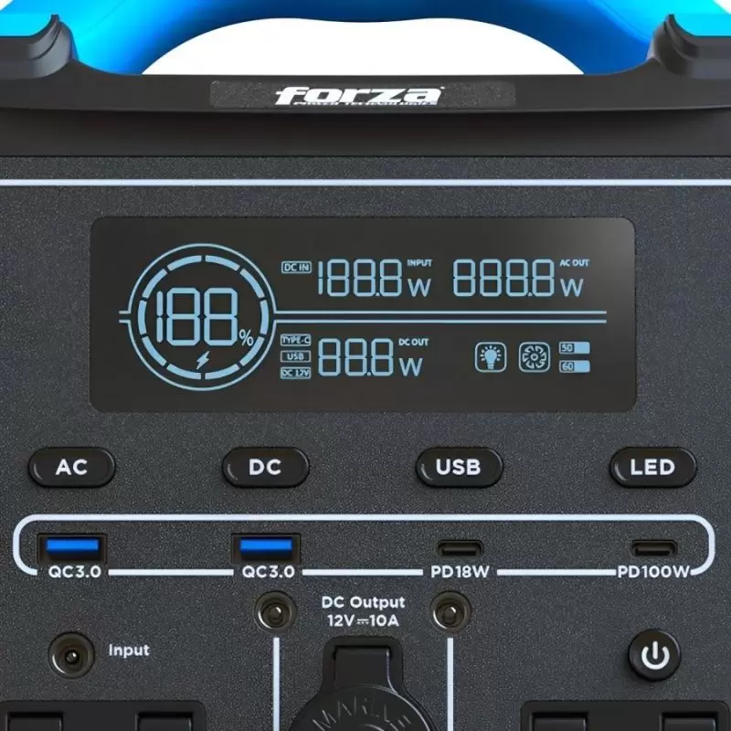 Generador Forza FPP-T702: Potente, portátil y silencioso para exteriores.