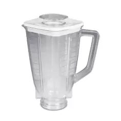 Vaso plástico cuadrado 1,25L con tapa y dosificador Oster