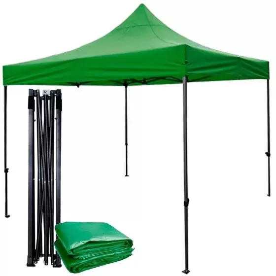 Toldo plegable 3x3 Level verde - Ideal para eventos y camping