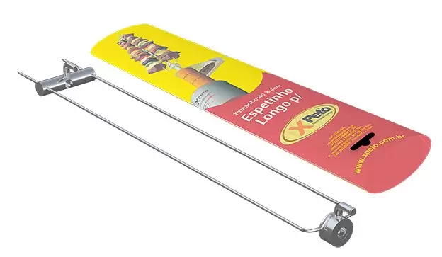 Brocheta largo Xpeto de acero inoxidable para camping, adaptable.