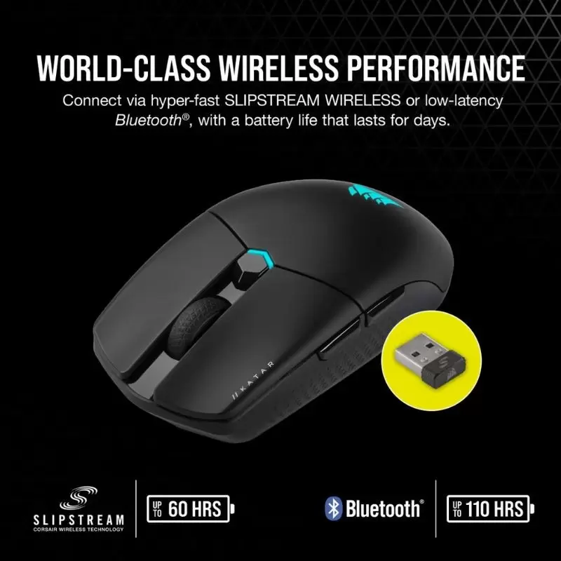 Mouse Gamer Corsair Katar Elite Wireless - Ligero y Preciso