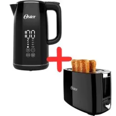 Combo Oster: Hervidora Digital 1,7L y Tostadora Compacta