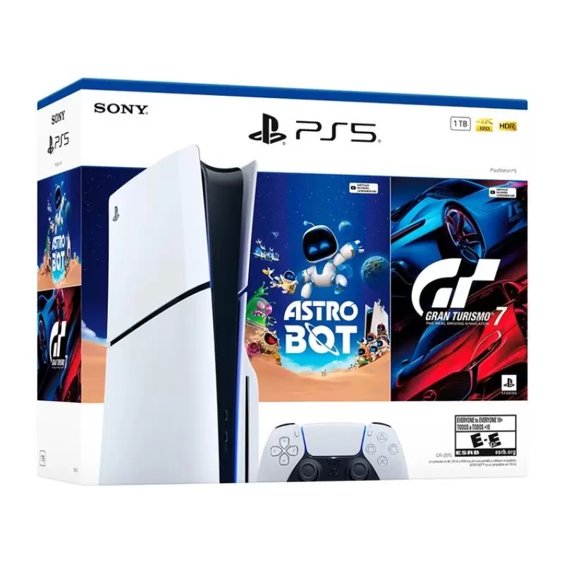 PlayStation 5 Slim 1TB con Astro Bot y Gran Turismo 7