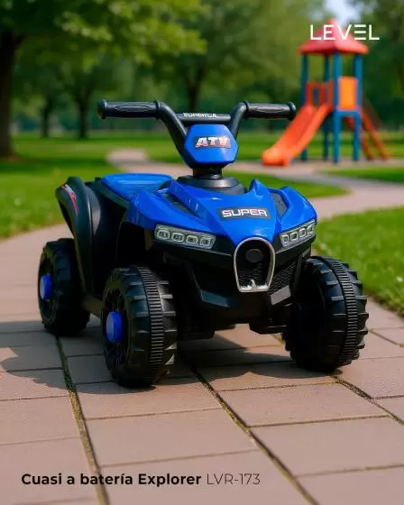 Cuatrimoto a batería Level Explorer - Ideal para niños de 2 a 6 años