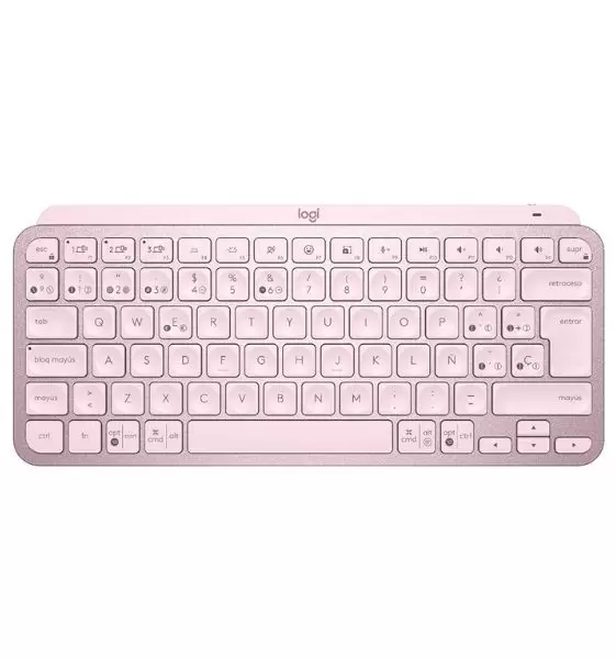 Teclado Logitech MX Keys Mini Wireless Rosa - Compacto y Ergonómico