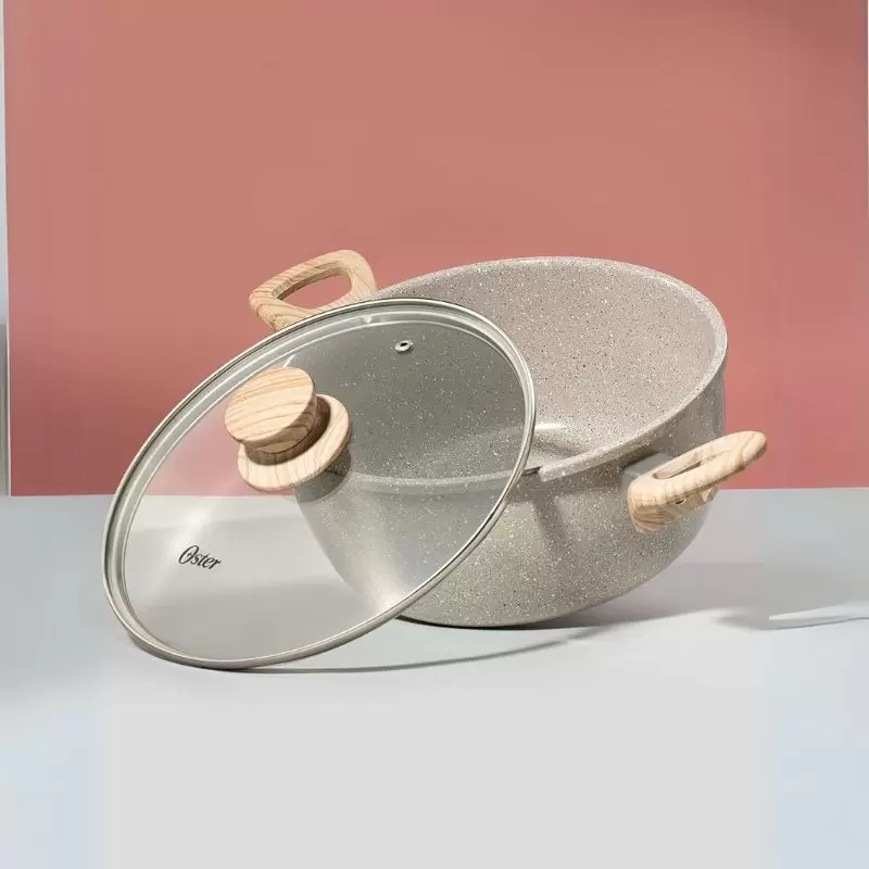 Olla Oster Marble Edition 7.5Lts Beige, Eficiencia y Estilo