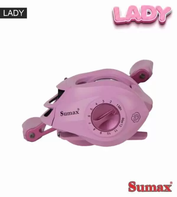 REEL SUMAX LADY LDS-9000: Reel de perfil bajo para pesca.