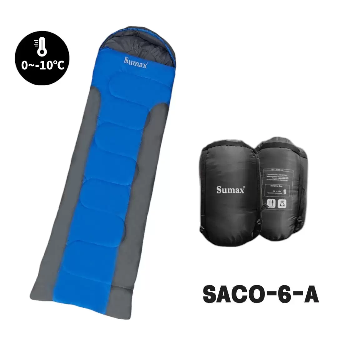 BOLSA DE DORMIR SUMAX SACO-6: Impermeable, resistente al viento, ligera y compacta.